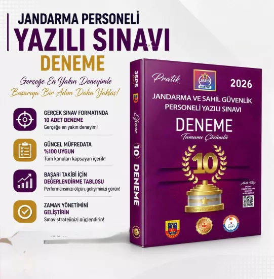 JANDARMA PERSONELİ YAZILI SINAVI PRATİK 10 DENEME 