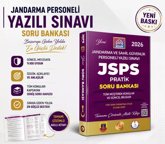 JSPS PRATİK - JANDARMA PERSONELİ YAZILI SINAVI SORU BANKASI 