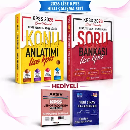 2026 LİSE KPSS ÇALIŞMA KAMPI SETİ - 2026 YENİ ÖSYM MÜFREDATINA UYGUN - Hedef Odaklı Çalışma Seti
