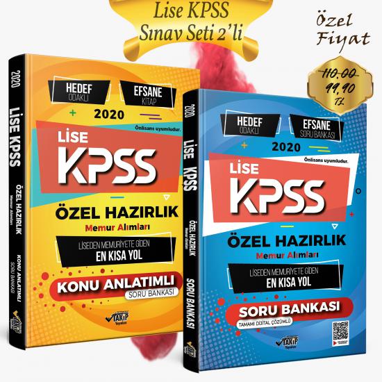 2 Li Set Lise KPSS Özel Hazırlık - Hedef Odaklı Efsane Konu Anlatımı ve Soru Bankası - Memuriyete Giden En Kısa Yol