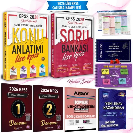 2026 LİSE KPSS ÇALIŞMA KAMPI SETİ - 2026 YENİ ÖSYM MÜFREDATINA UYGUN - Hedef Odaklı Çalışma Seti