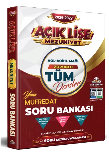 YENİ AÖL MEZUNİYET ZORUNLU DERSLER SORU BANKASI - Açık Öğretim Lisesi Sınavlarına Özel Hazırlık
