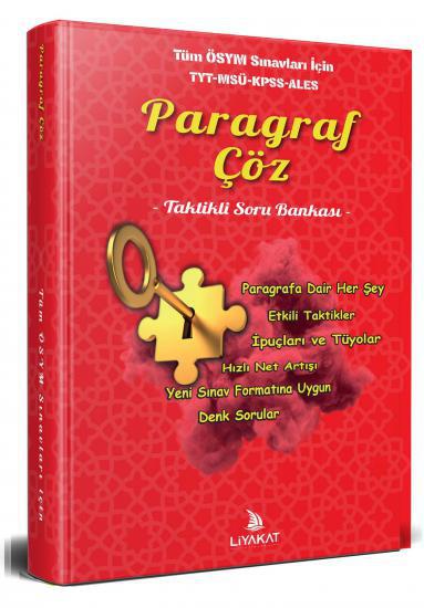 2023 TYT MSÜ KPSS ALES Paragraf Çöz Taktikli Soru Bankası Liyakat Yayınları