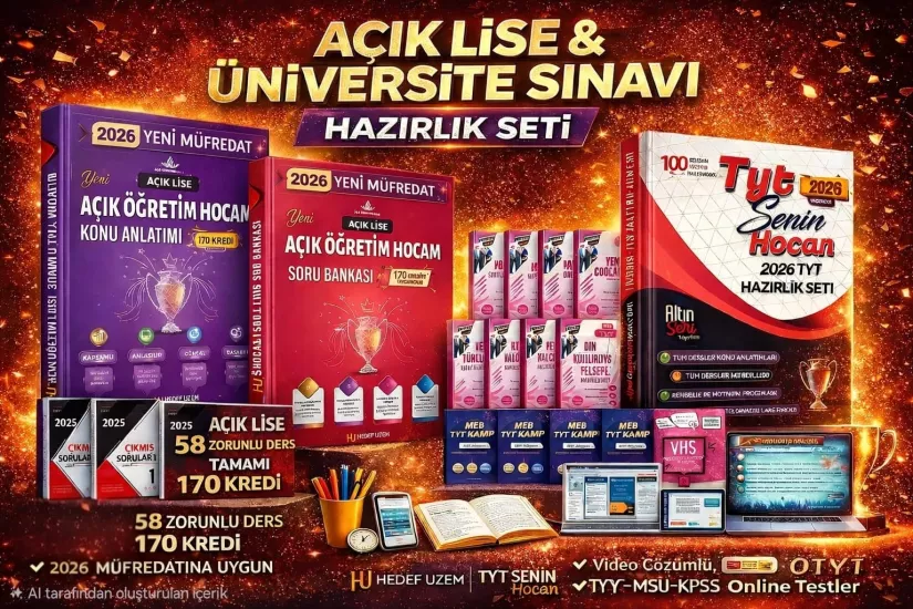  2026 YKS KAMPI-YKS Özel Hazırlık-18’li Set -Açıköğretim Set