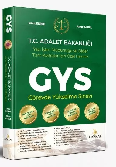 Adalet Bakanlığı GYS Özel Hazırlık -Konu Anlatımlı Ders Notları Yazı İşleri Müdürlüğü ve Diğer Tüm Kadrolar İçin